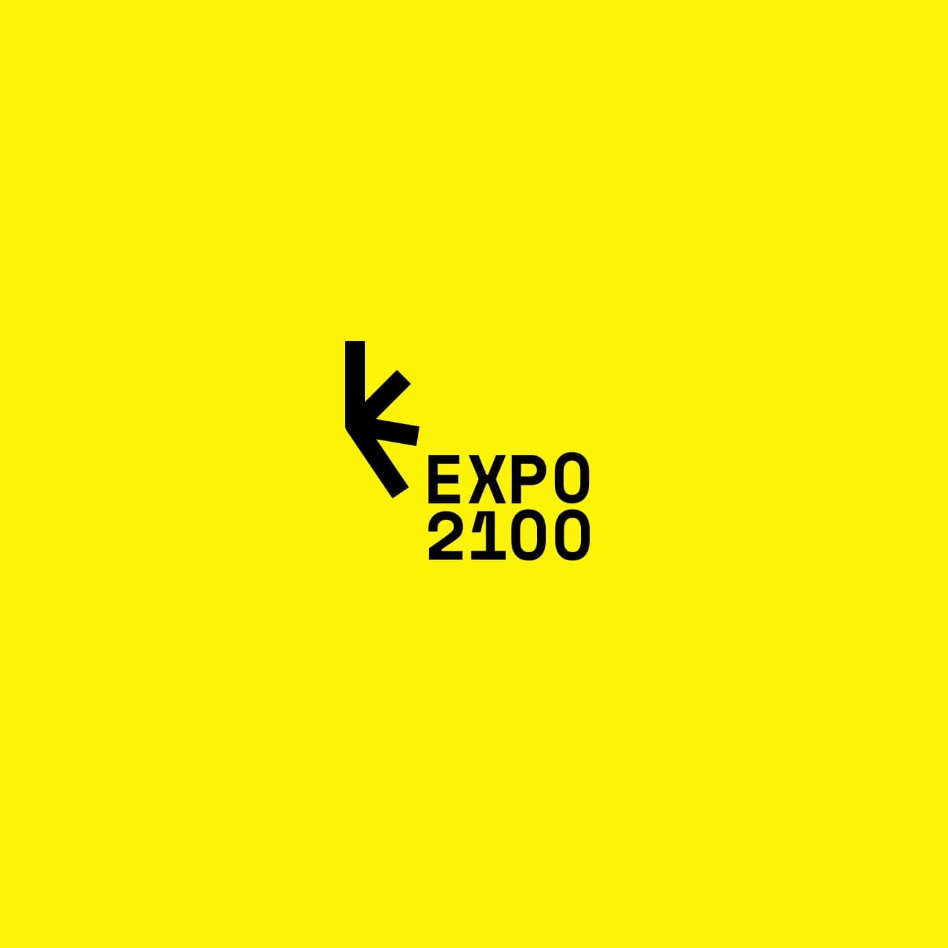 Expo2100 final logo on yellow background