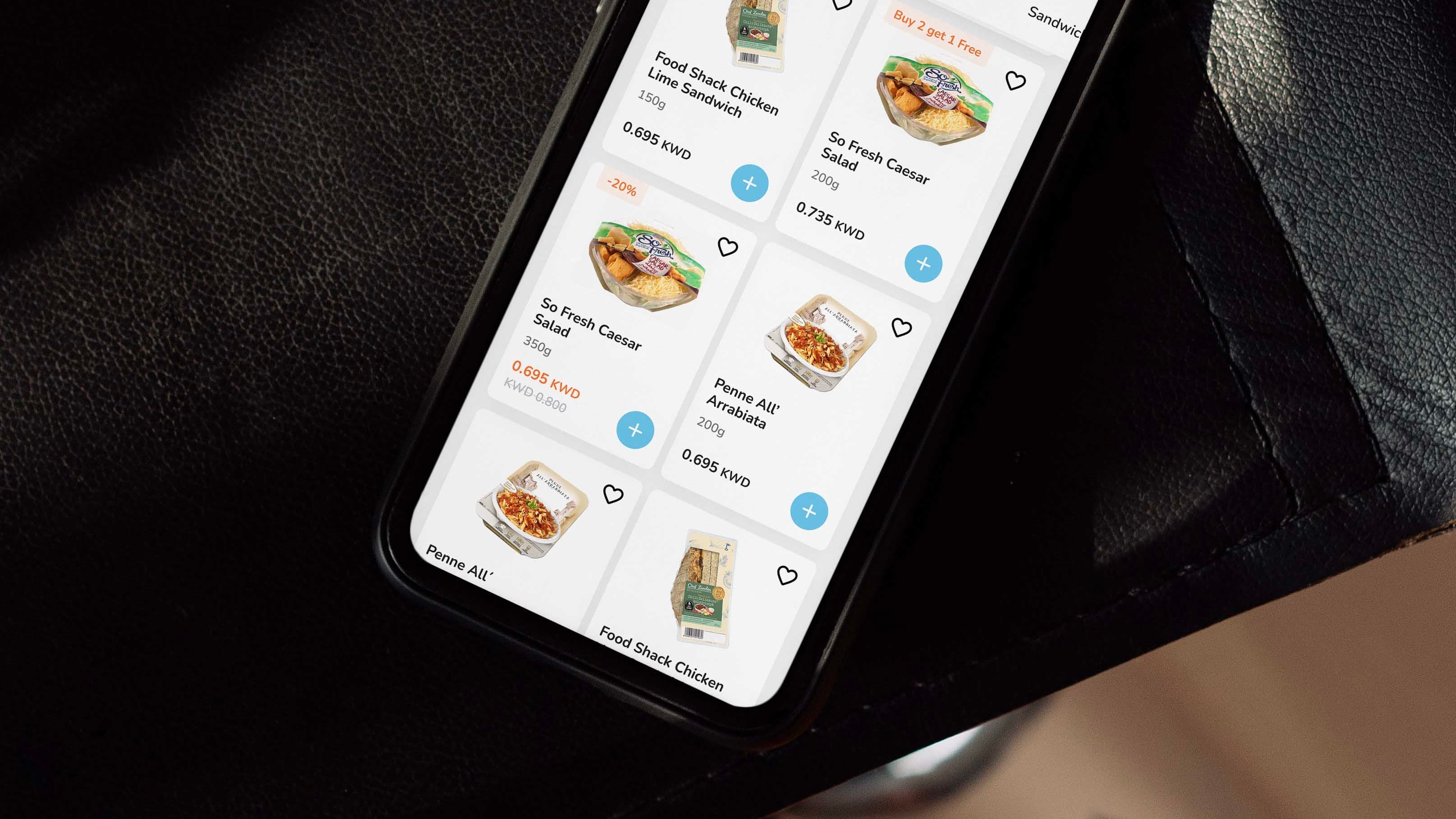 A mobile phone displaying different products within the Drops app