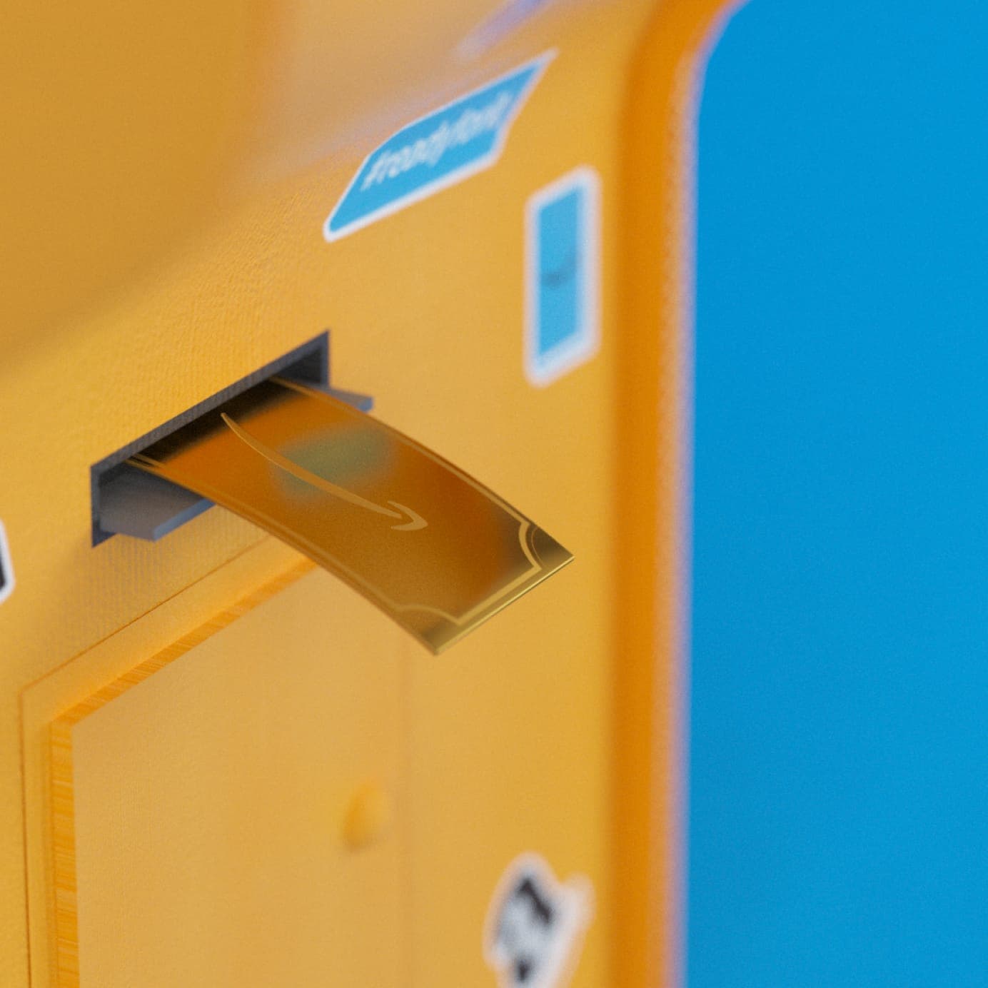 Arcade maching printing a golden ticket